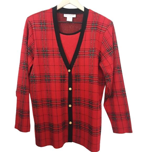 Cathy Daniels Cardigan with Attached Tank - Picture 1 of 7